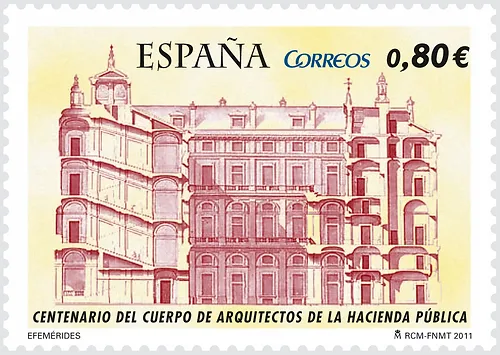 Sello Conmemorativo del Centenario del Cuerpo de Arquitectos de la Hacienda Pública